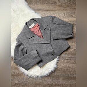 Calvin Klein Grey Cropped Blazer